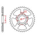 MTX Parts Spkt Rear Oe Steel 242 55T