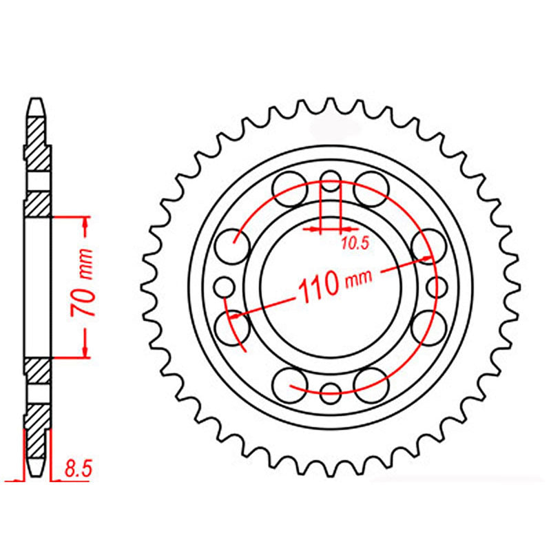 MTX Parts Spkt Rear Oe Steel 247 36T