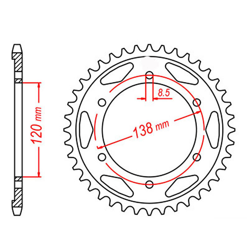 MTX 312 Steel Rear Sprocket