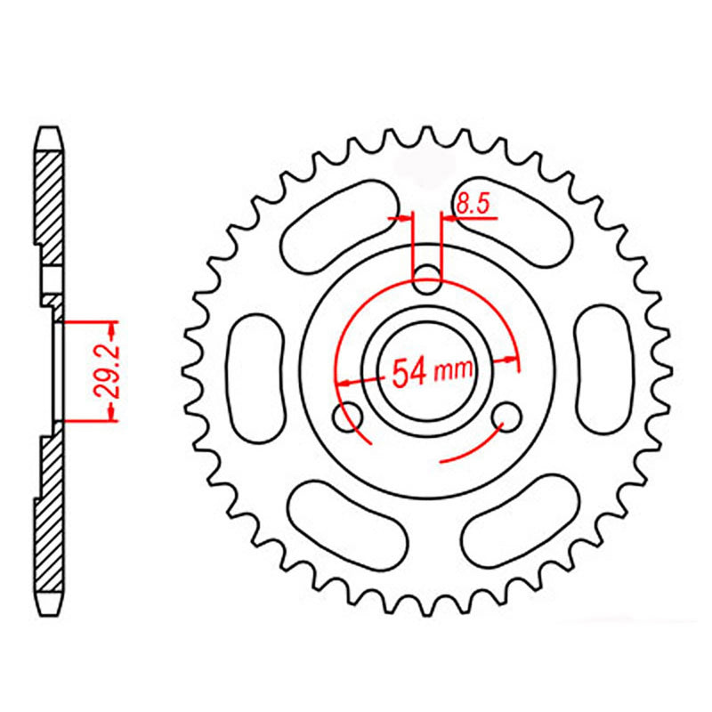 MTX Parts Spkt Rear Oe Steel 255 37T