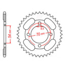 MTX Parts Spkt Rear Oe Steel 263 45T