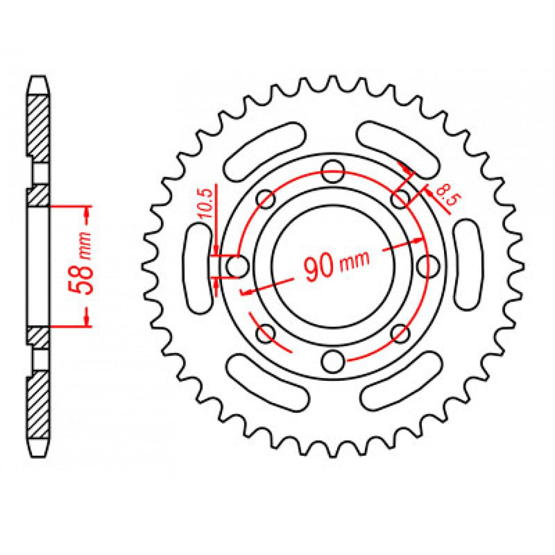 SPKT REAR OE STEEL 279 31T