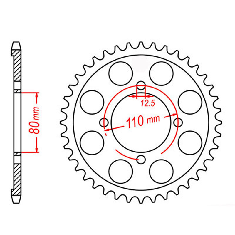 MTX Parts Spkt Rear Oe Steel 284 40T