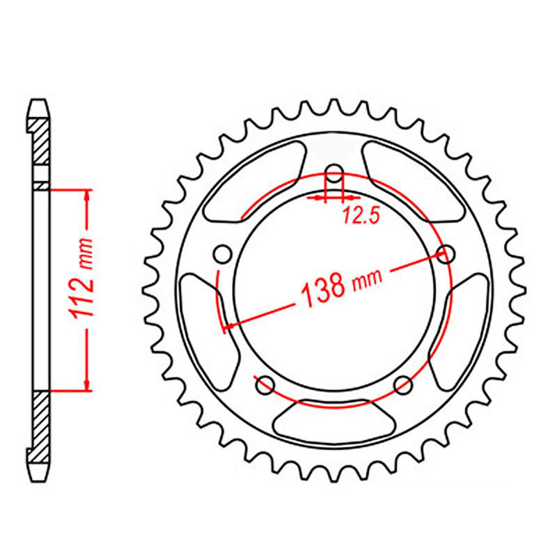 SPKT REAR OE STEEL 302 43T