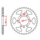 MTX 1826 Steel Rear Sprocket