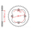 MTX Parts Spkt Rear Oe Steel 1350 38T