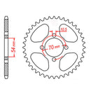 MTX Parts Spkt Rear Oe Steel 1206 44T