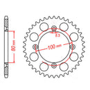 MTX Parts Spkt Rear Oe Steel 1204 50T
