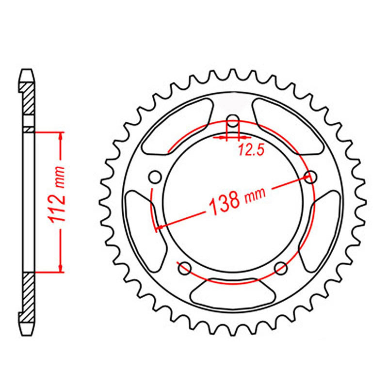 MTX Parts Spkt Rear Oe Steel 1304 41T