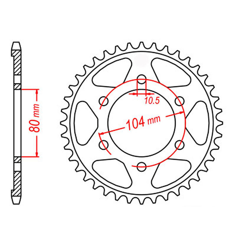 SPKT REAR OE STEEL 1489 40T