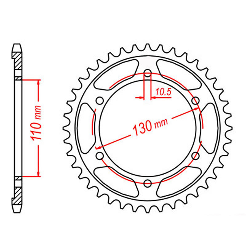 MTX 1876 Steel Rear Sprocket