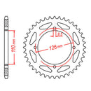 MTX Parts Spkt Rear Oe Steel 1465 47T