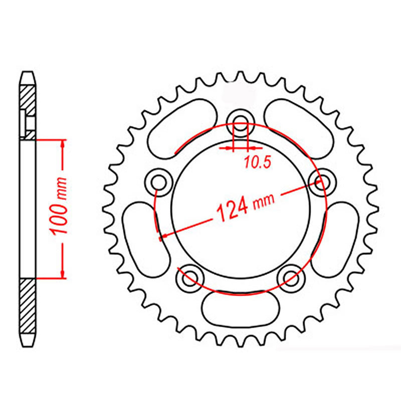 MTX Parts Spkt Rear Oe Steel 744 36T