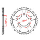MTX 713 Steel Rear Sprocket