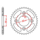 SPKT R ALLOY HONDA XR50/CRF50