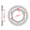 MTX Parts Spkt Rear Oe Steel 899 42T