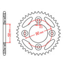 MTX Parts Spkt Rear Oe Steel 212 37T