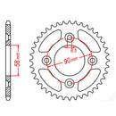 MTX Parts Spkt Rear Oe Steel 1213 37T