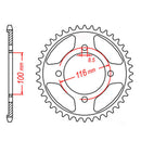 MTX 462 Steel Rear Sprocket