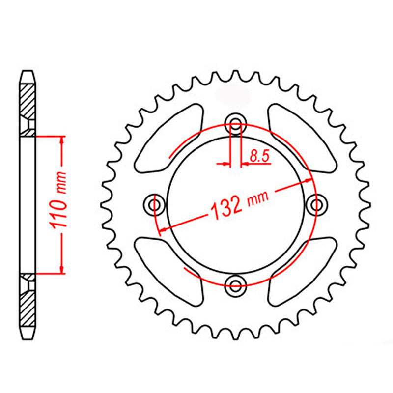 SPKT REAR OE STEEL 895 49T