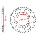 MTX Parts Spkt Rear Oe Steel 1844 47T