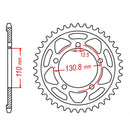 MTX Parts Spkt Rear Oe Steel 7 44T