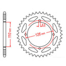 MTX Parts Spkt Rear Oe Steel 1466 54T