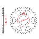 MTX Parts Spkt Rear Oe Steel 890 42T