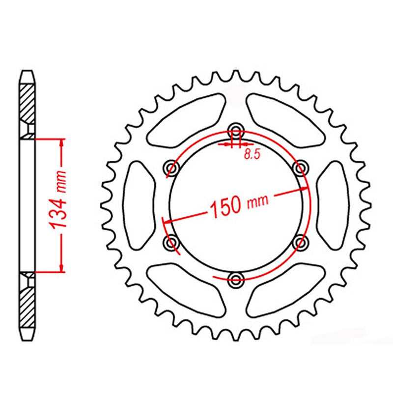 MTX Parts Spkt Rear Oe Steel 460 49T