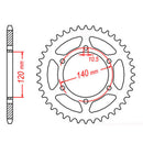 MTX 498 Steel Rear Sprocket