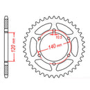 MTX 498 Steel Rear Sprocket