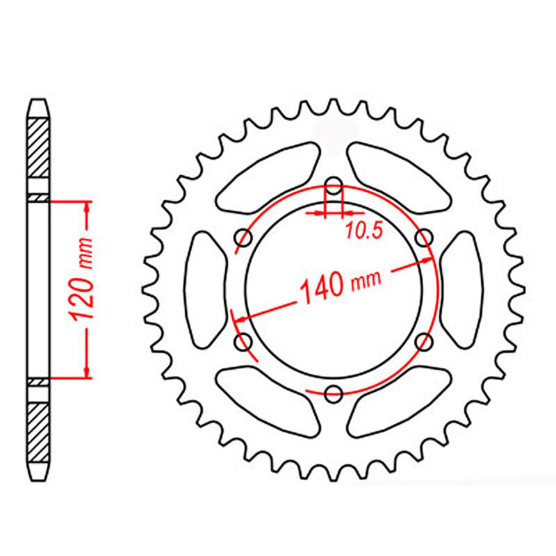 MTX 498 Steel Rear Sprocket