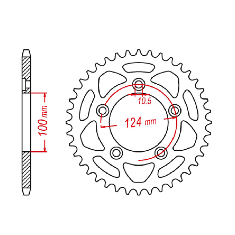 MTX Parts Spkt Rear Oe Steel 746 48T