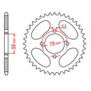 MTX Parts Spkt Rear Oe Steel 810 52T