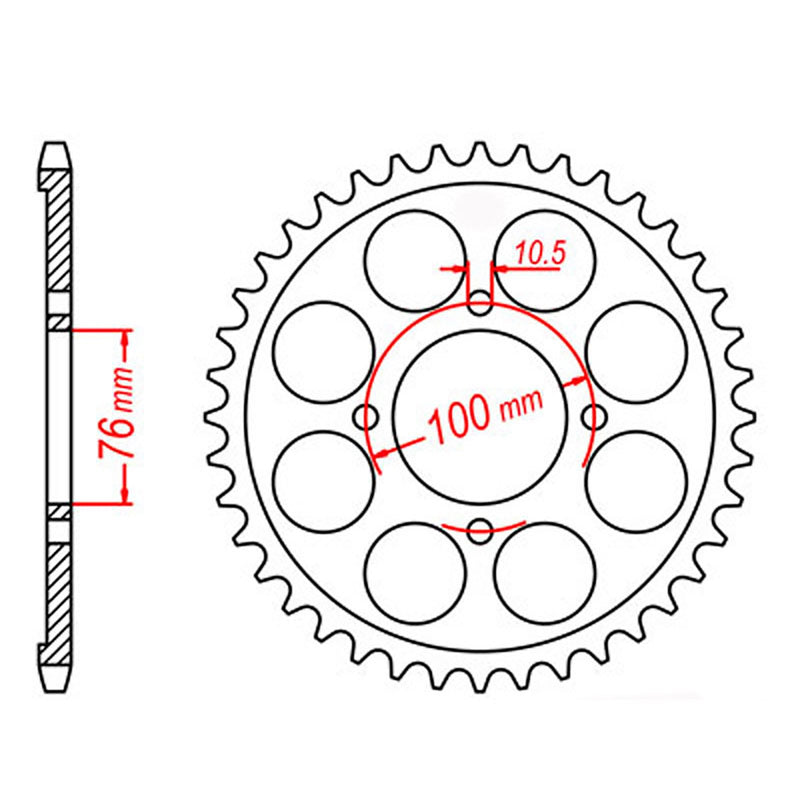 SPKT REAR OE STEEL 824 40T