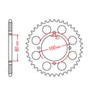 MTX Parts Spkt Rear Oe Steel 819 2 43T