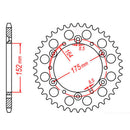 MTX Parts Spkt Rear Oe Steel 853 53T