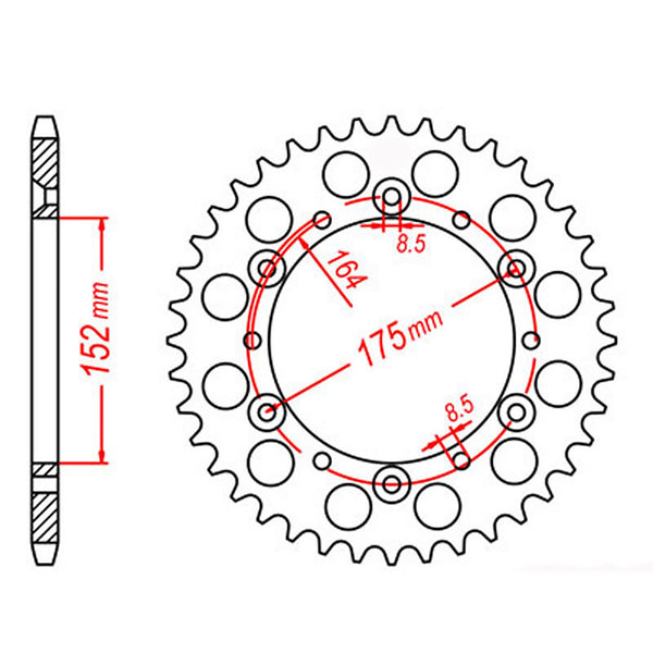 SPKT REAR OE STEEL 853 50T #520