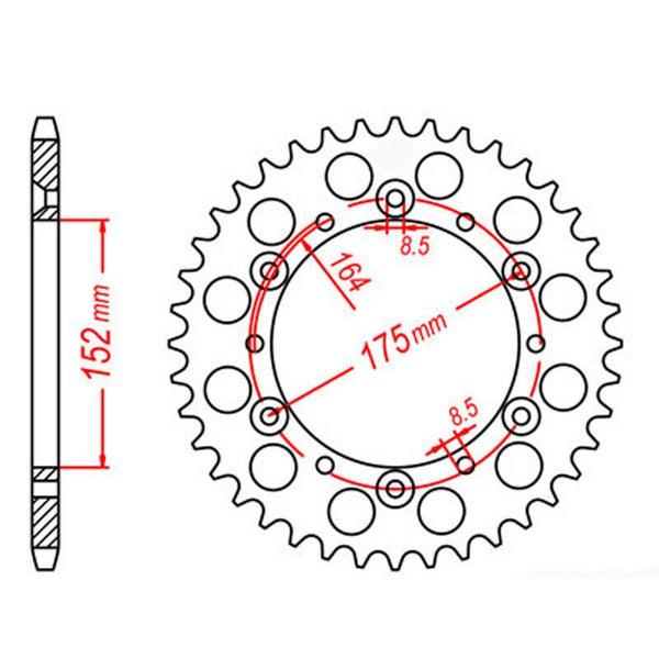 SPKT REAR RK STEEL 853 53T #520