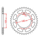 MTX Parts Spkt Rear Oe Steel 857 38T