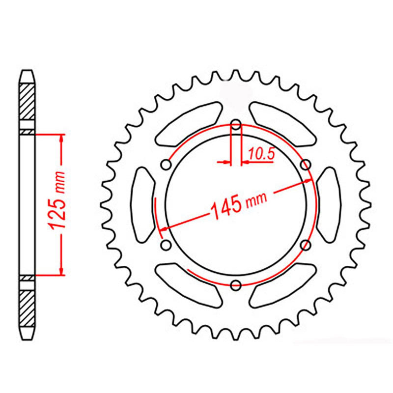 MTX Parts Spkt Rear Oe Steel 855 46T