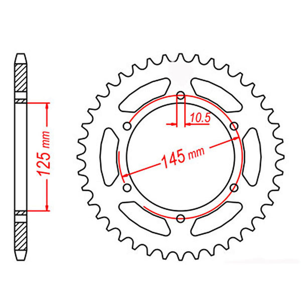 SPKT REAR OE STEEL 855 47T #520