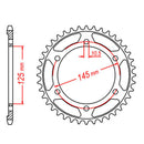 MTX Parts Spkt Rear Oe Steel 867 42T