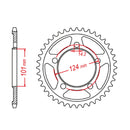 MTX Parts Spkt Rear Oe Steel 898 41T
