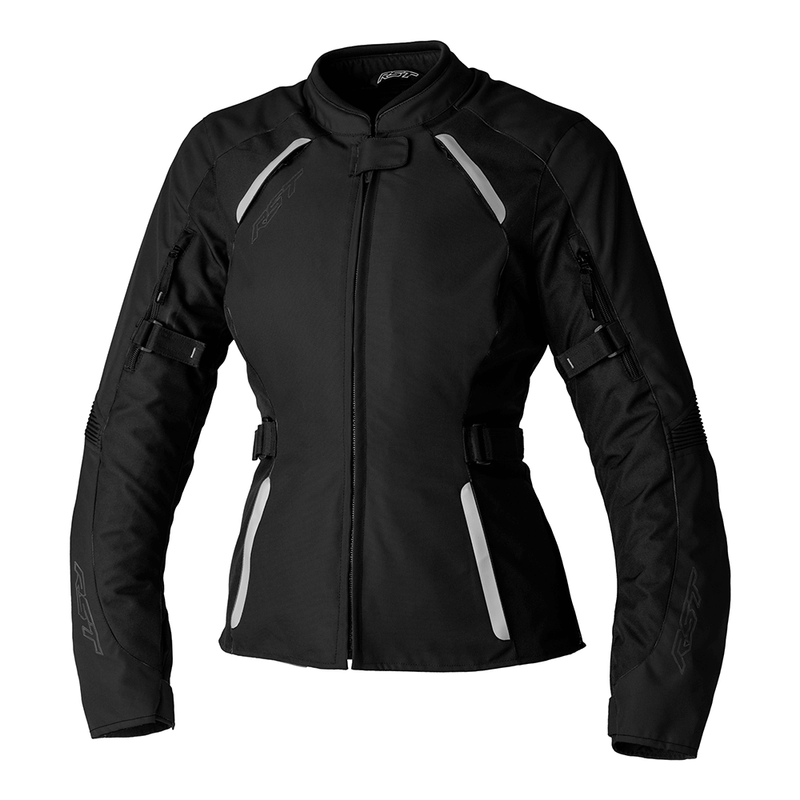 RST Ladies CE Textile Motorcycle Jacket Black Size 8