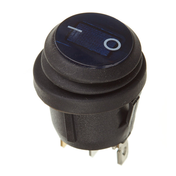 Whites Motorcycle Parts 12V Rocker Switch On-off Blu Waterproof Round