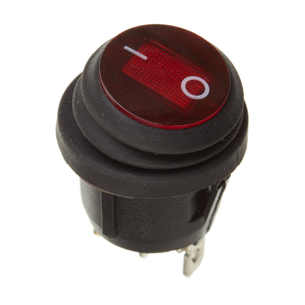 Whites Motorcycle Parts 12V Rocker Switch On-off Red Waterproof Round