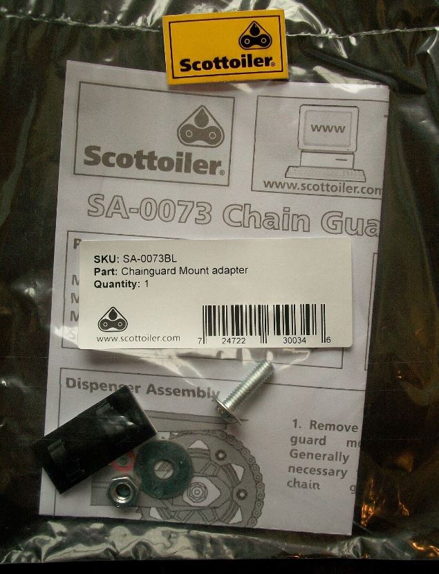 Scottoiler Motorcycle Chain Oiler Chainguard Mount Adapter Kit SA0073BL