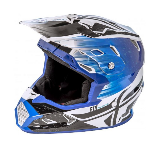Fly Toxin Mips Helmet Resin Black/Blue - YOUTH MEDIUM