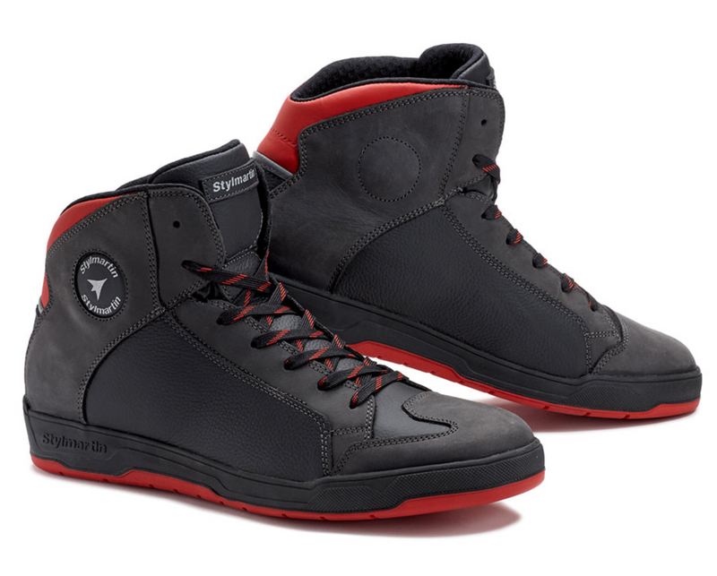 Stylmartin Double WP Sneaker Black Red Road Boots Size EU 44
